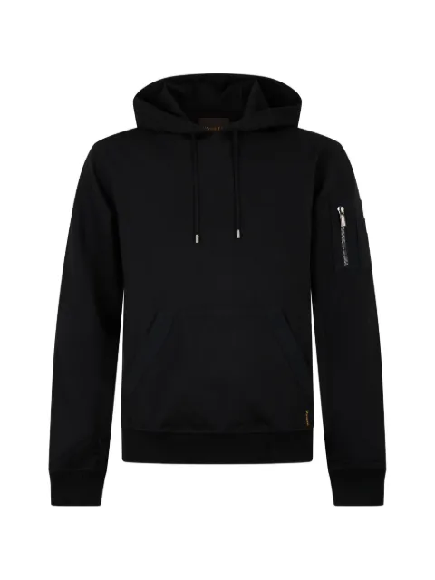 Moorer zip-pocket drawstring hoodie