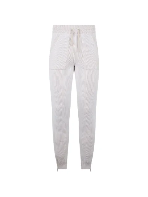 Moorer ribbed-knit track pants