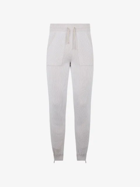 Moorer ribbed-knit track pants