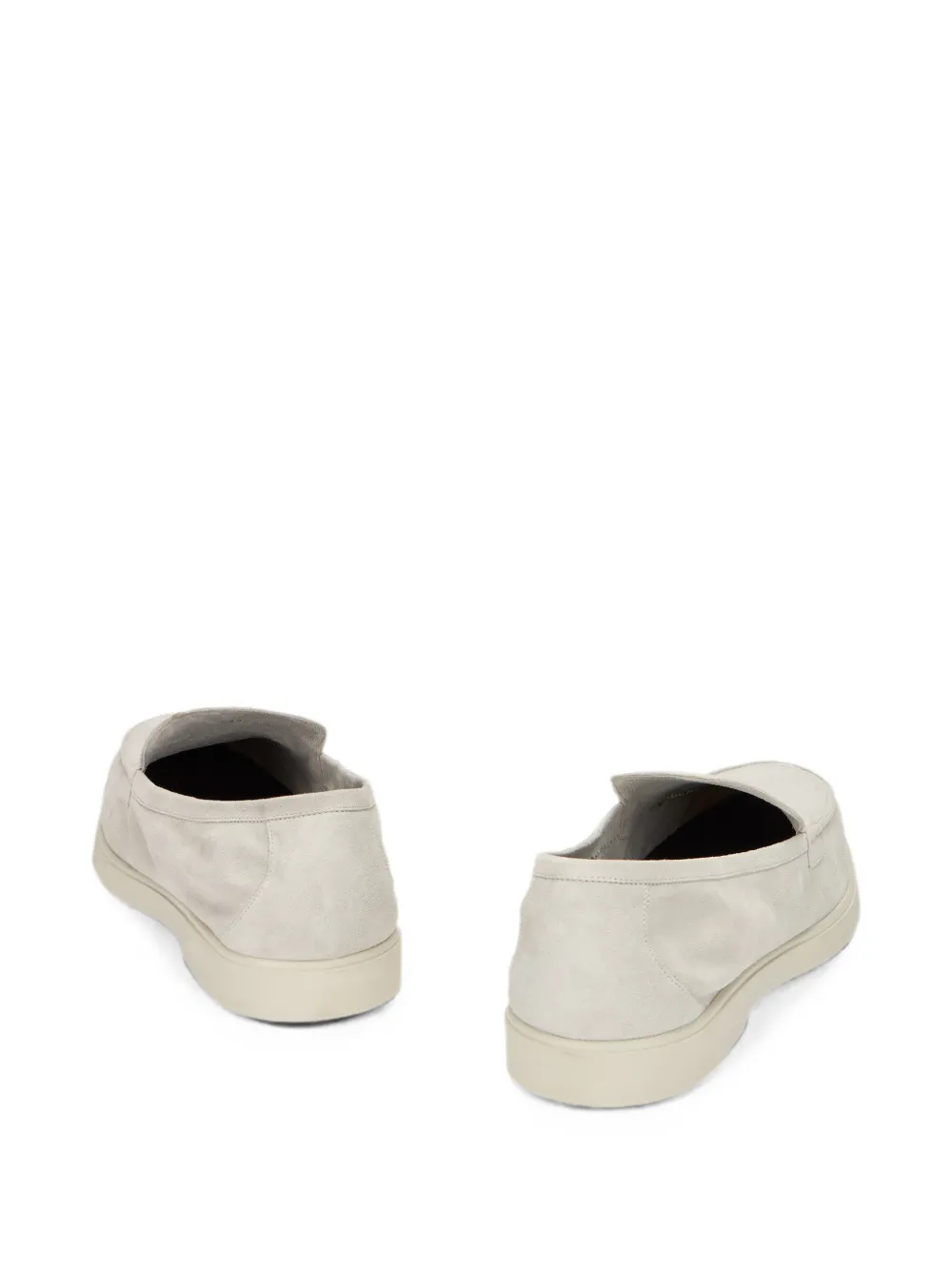 Moorer suede slip-on loafers Beige