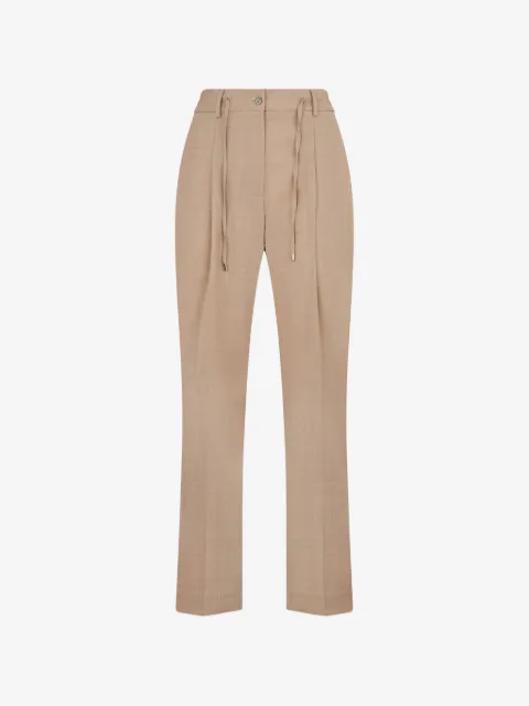 Moorer pantalon Antonia à taille haute et lien de resserrage