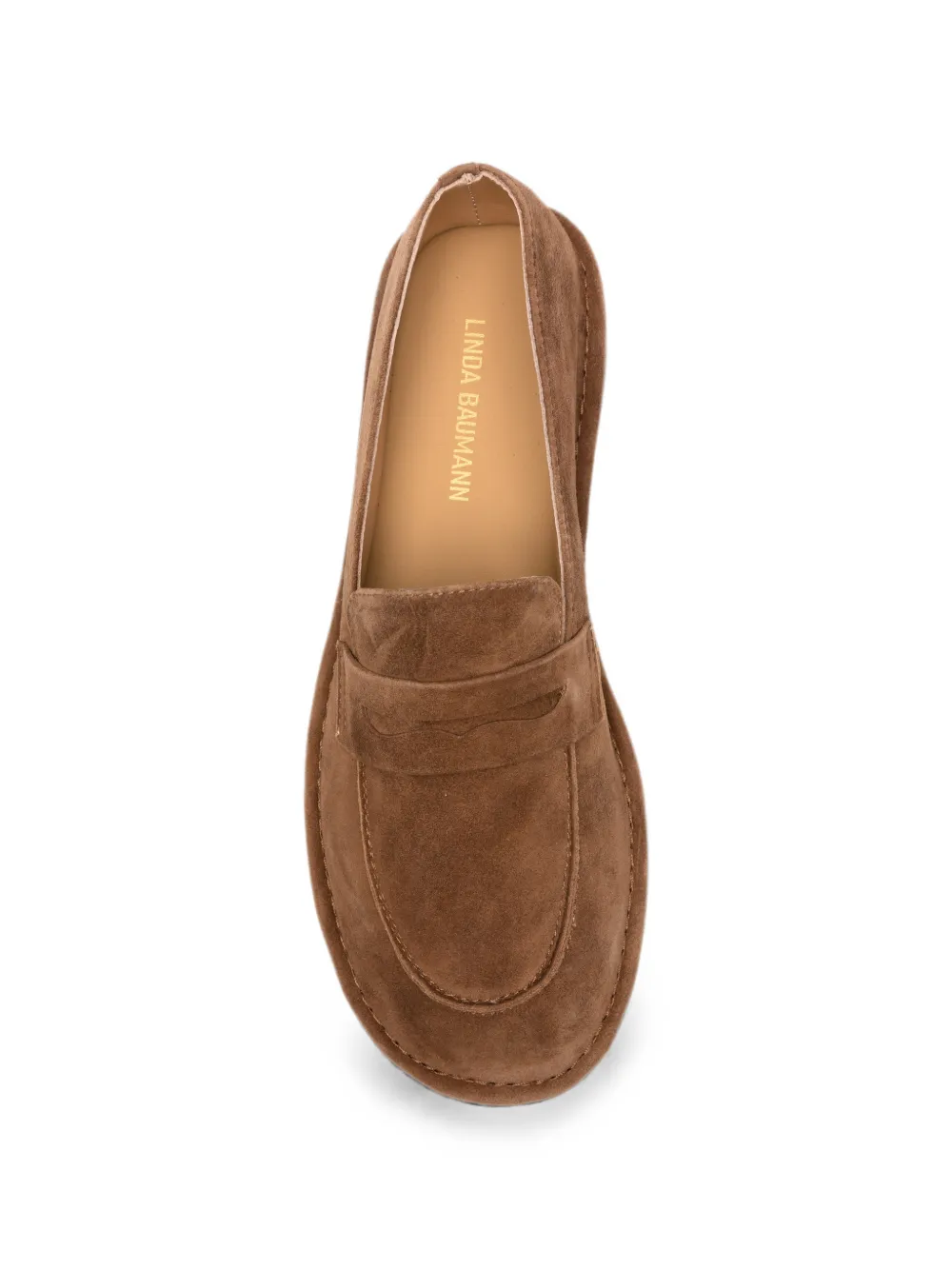 LINDA BAUMANN suede penny loafers Bruin