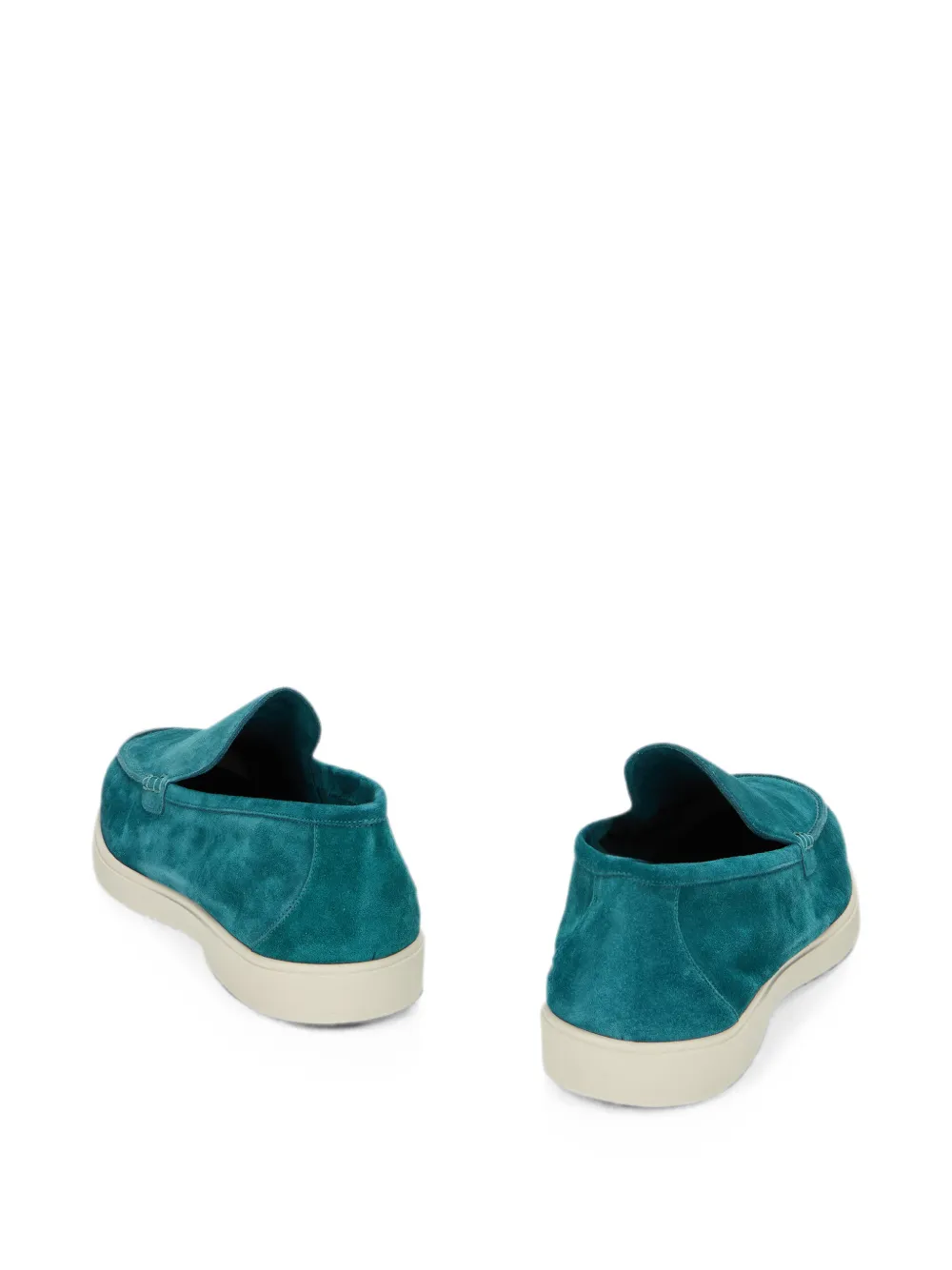 Moorer Cezanne-P5 suede slip-on loafers Blauw