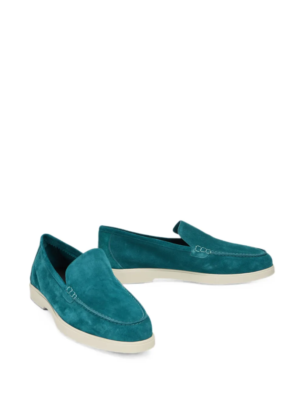Moorer Cezanne-P5 suede slip-on loafers Blauw