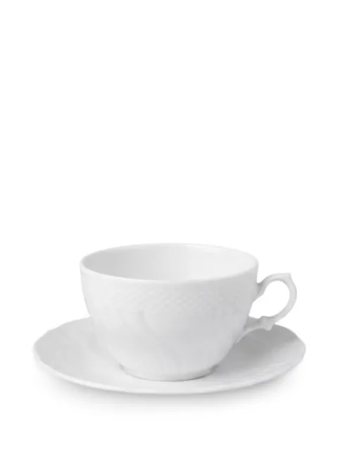 GINORI 1735 basketweave-effect tea cup and saucer