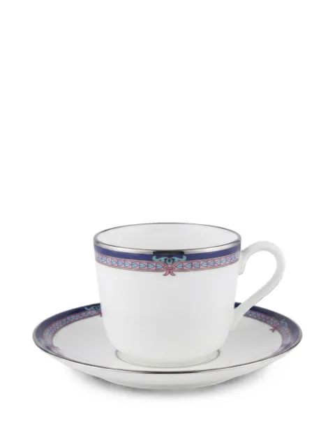 GINORI 1735 patterned teacup and saucer