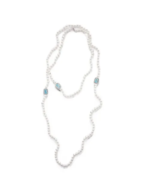 Izabel Display crystal-embellished pearl necklace