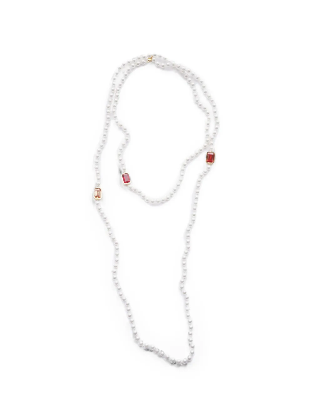 Izabel Display Mega pearl-embellished necklace - Weiß