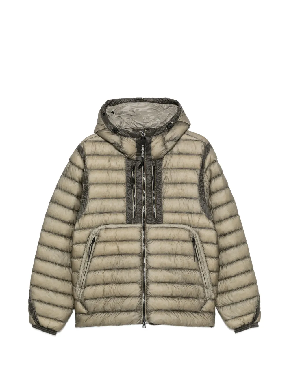 C.P. Company Goggle-detail quilted jacket - Grigio