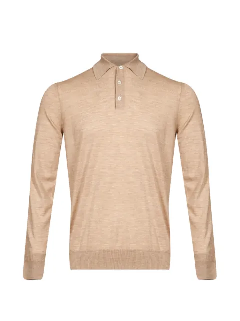 Lardini long-sleeve knitted polo shirt