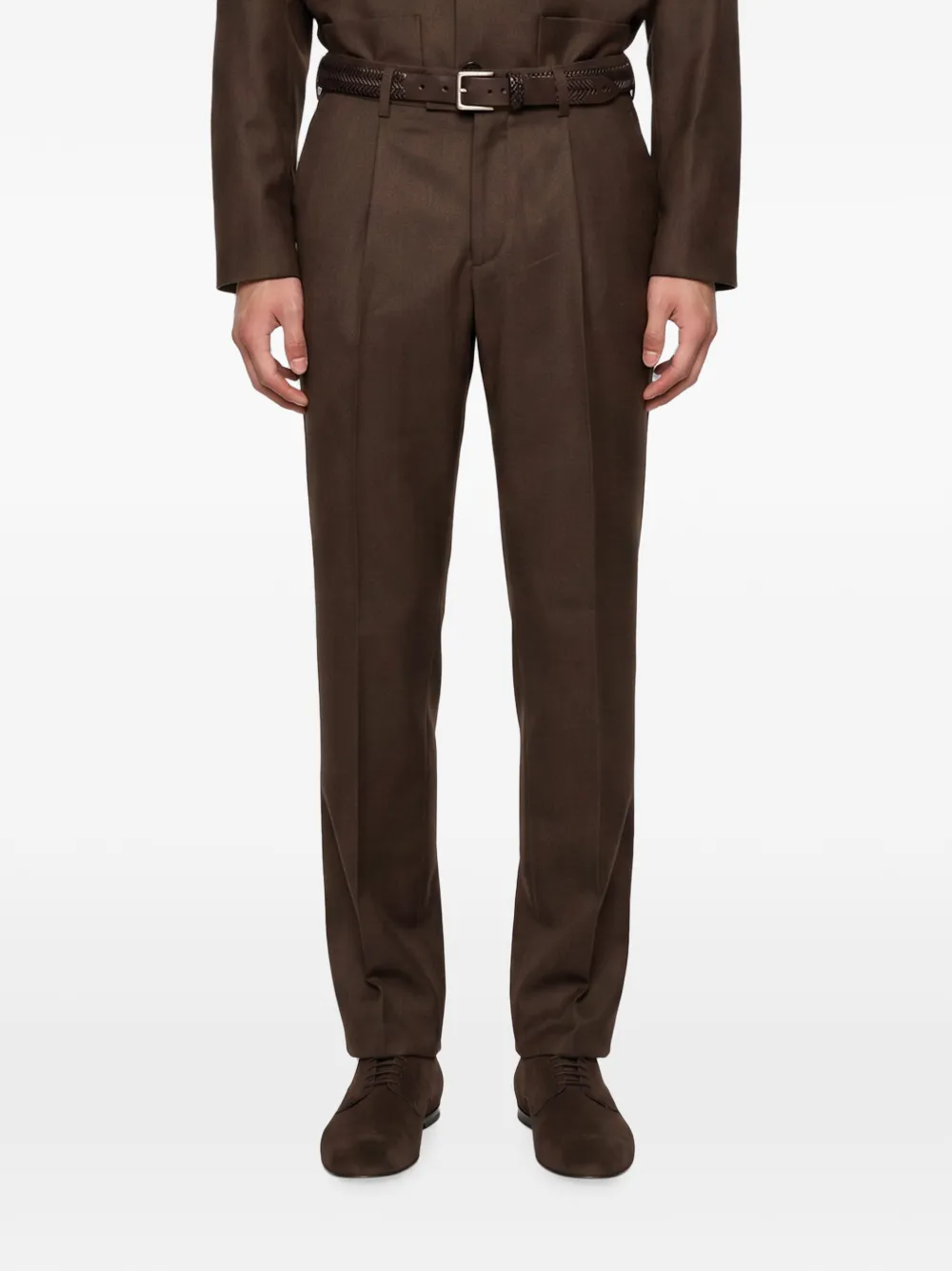 Lardini Pantalon met geplooid detail Bruin
