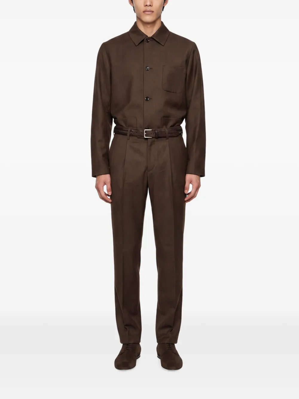 Lardini Pantalon met geplooid detail Bruin