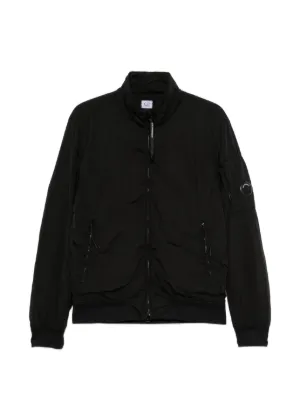 C.P. Company cotton/linen Lens Zip Overshirt | Black | FARFETCH