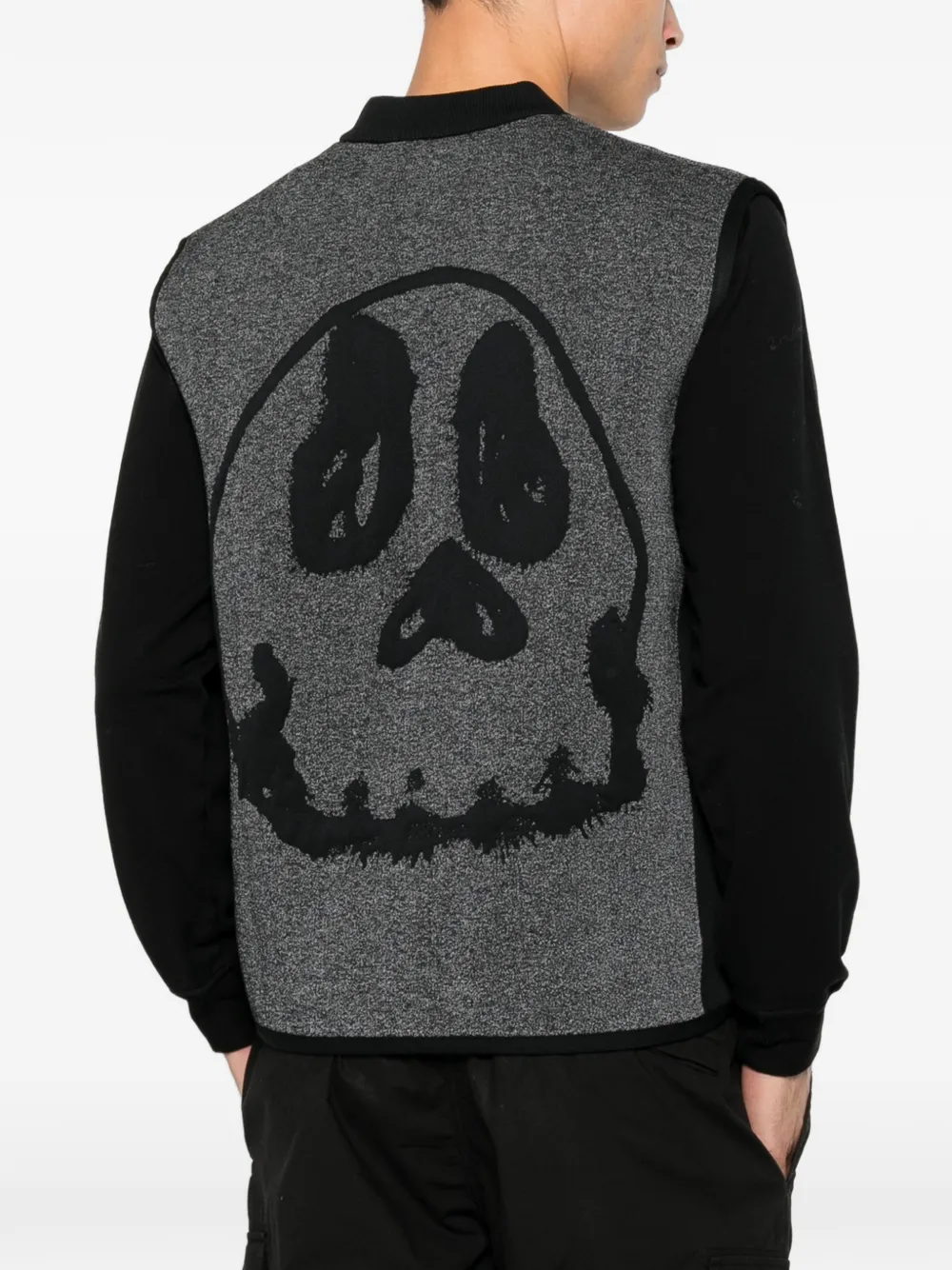 Y-3 Bodywarmer met doodskop-print en rits Zwart