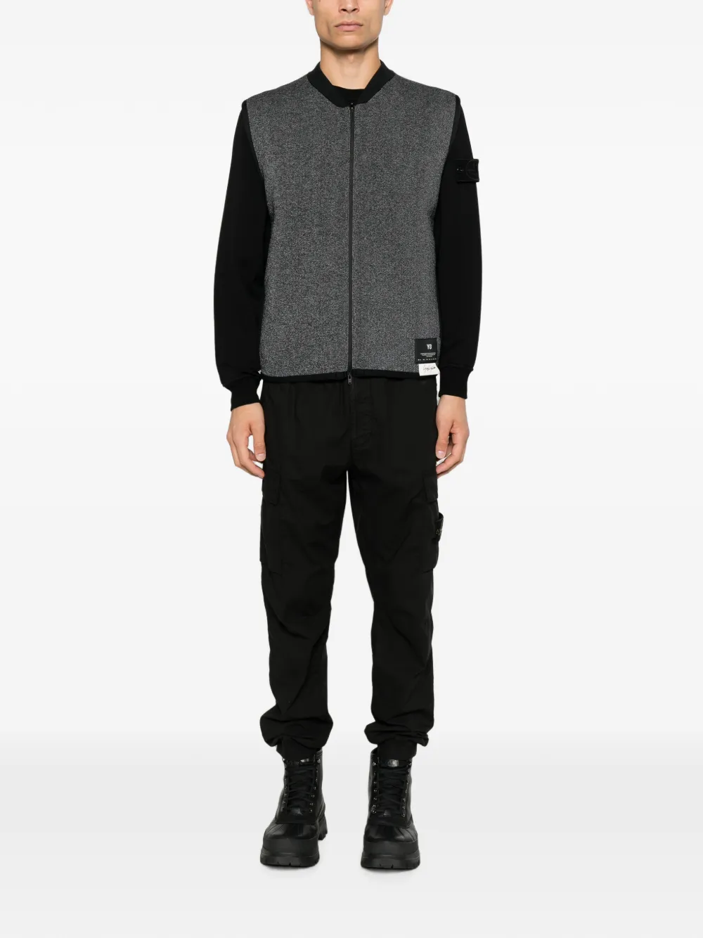 Y-3 Bodywarmer met doodskop-print en rits Zwart