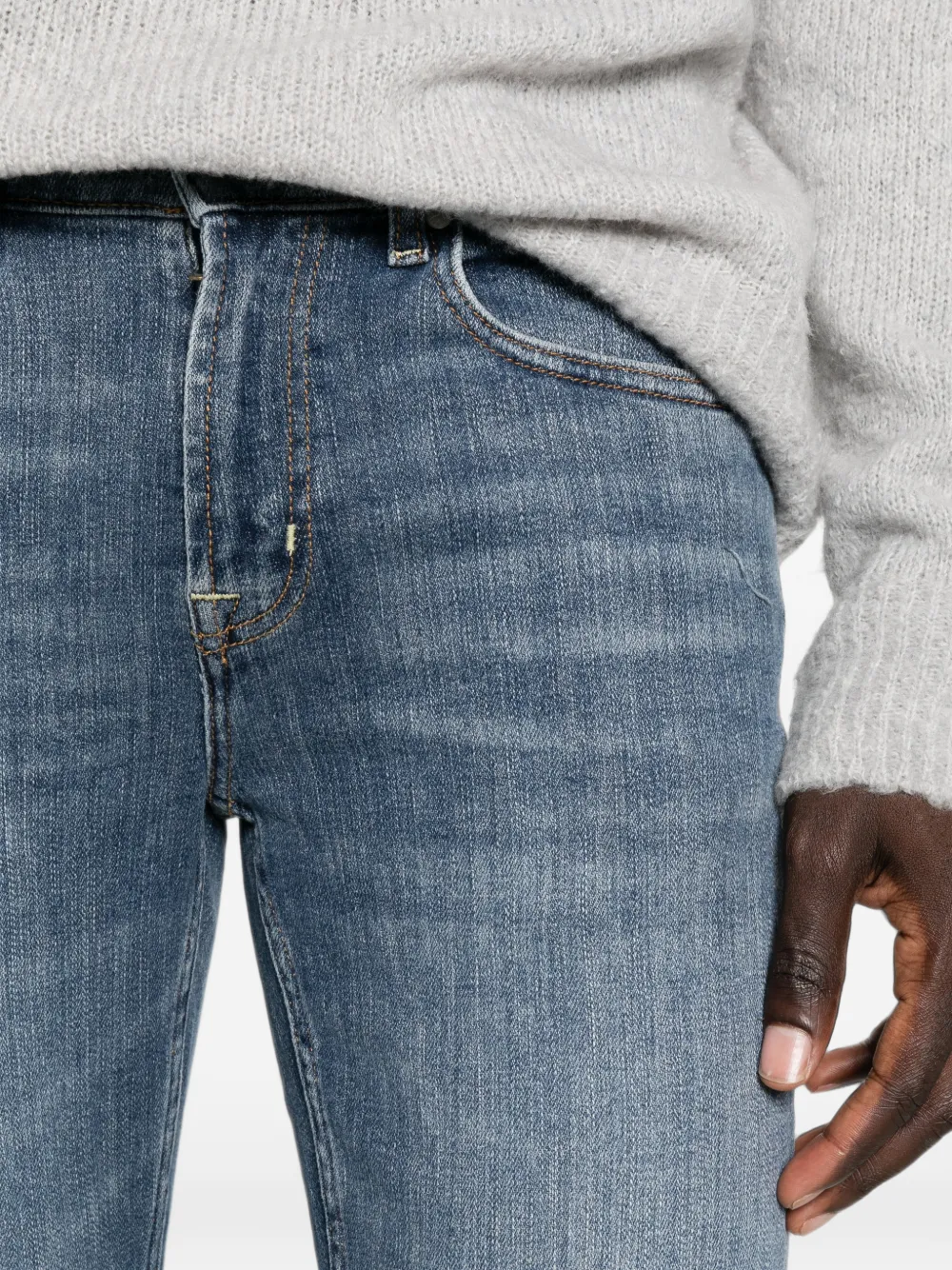 7 For All Mankind The Straight 32" jeans met vervaagd effect Blauw