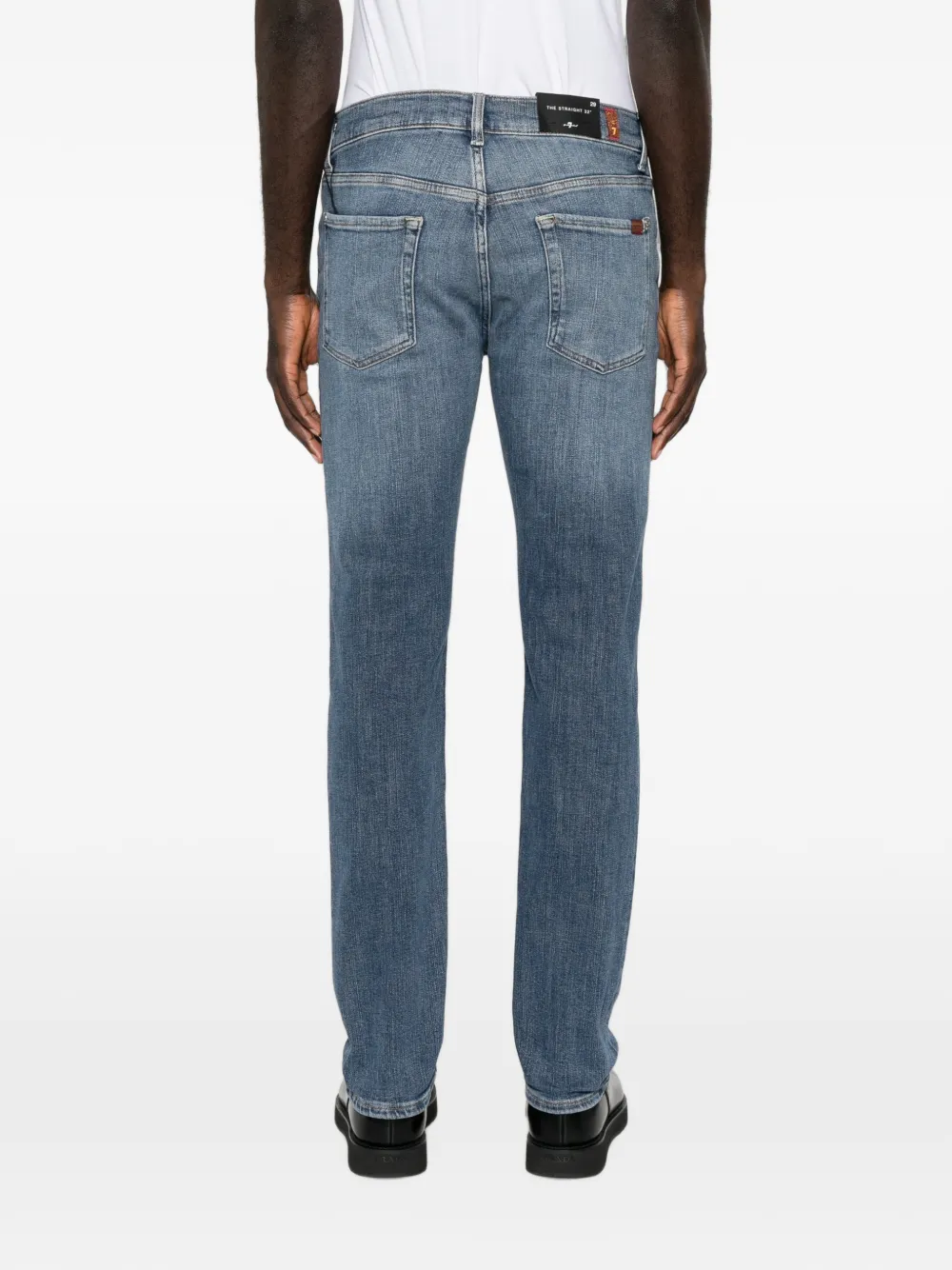 7 For All Mankind The Straight 32" jeans met vervaagd effect Blauw