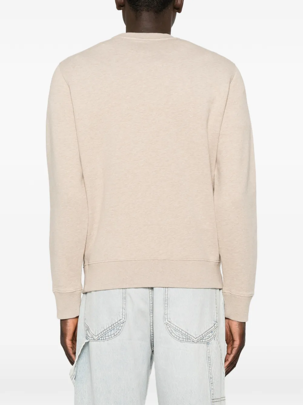 Maison Kitsuné Sweater met vossenkop Beige