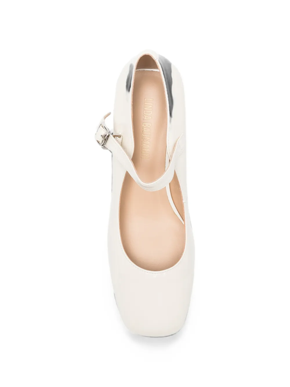 LINDA BAUMANN buckle-fastening block-heel pumps Beige