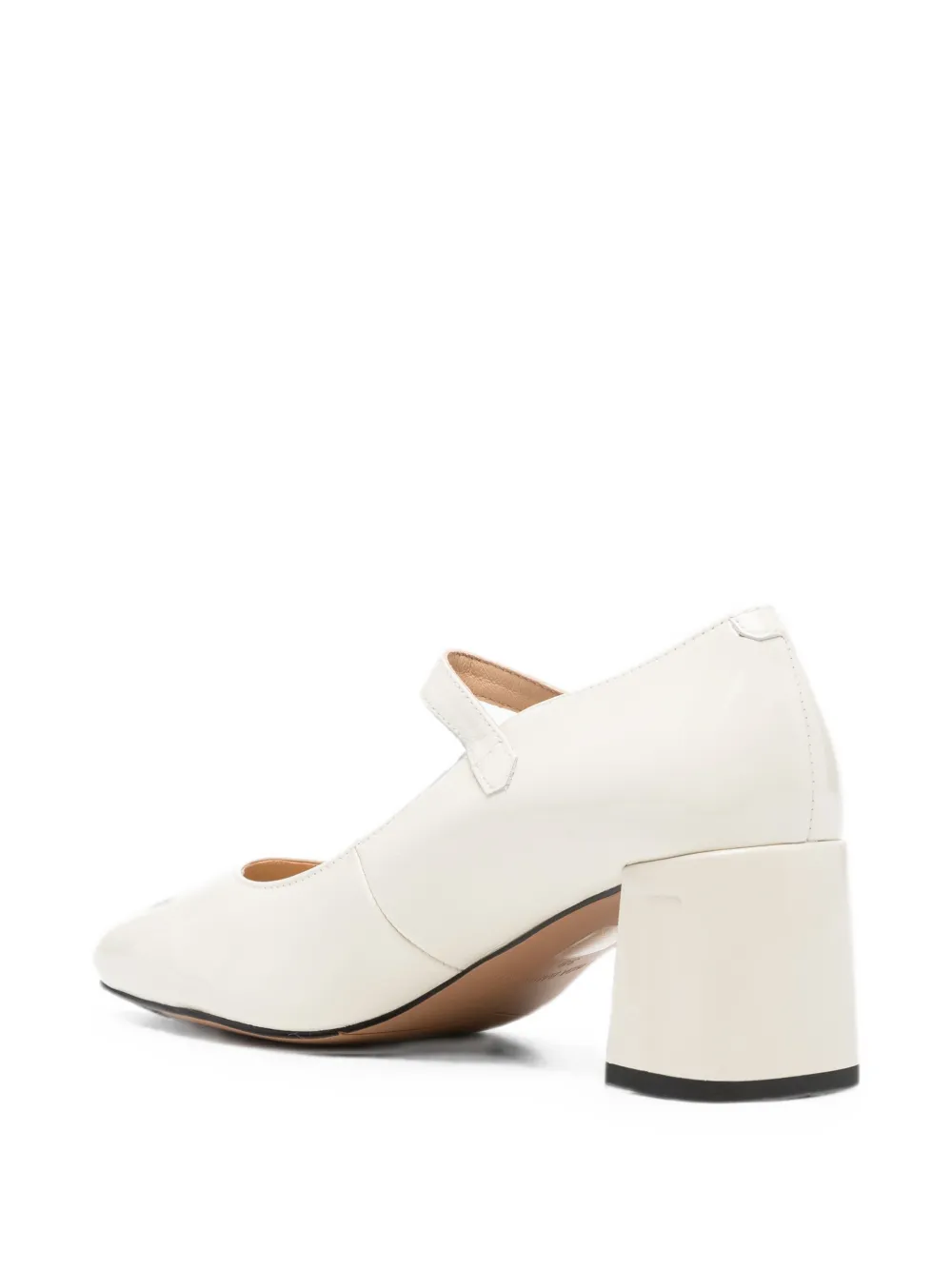 LINDA BAUMANN buckle-fastening block-heel pumps Beige