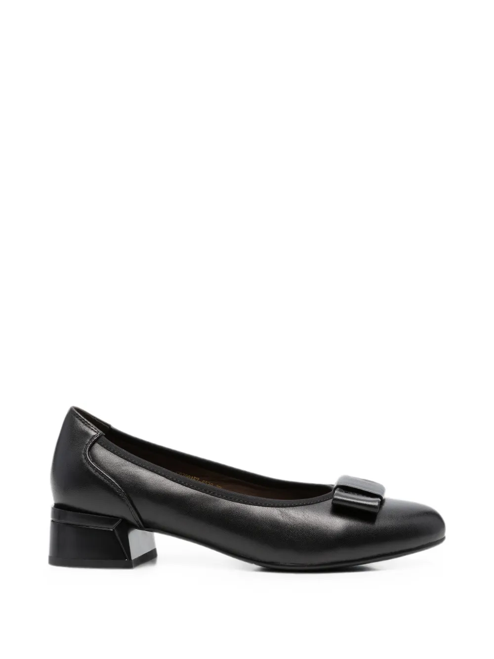 LINDA BAUMANN bow-detail block-heel pumps