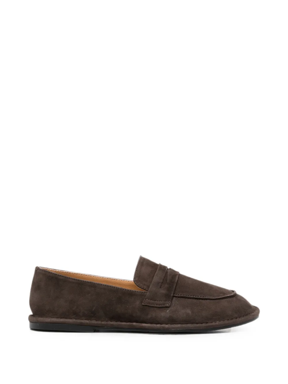 LINDA BAUMANN suede penny loafers - Marrone