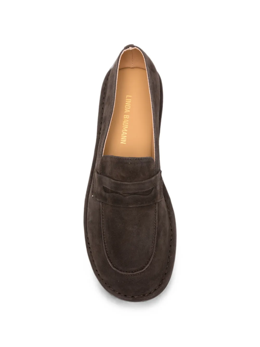 LINDA BAUMANN suede penny loafers Bruin
