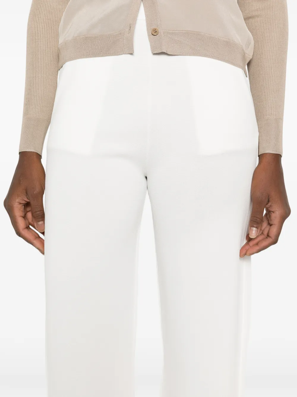 Max Mara Trainingsbroek met wijde pijpen Wit