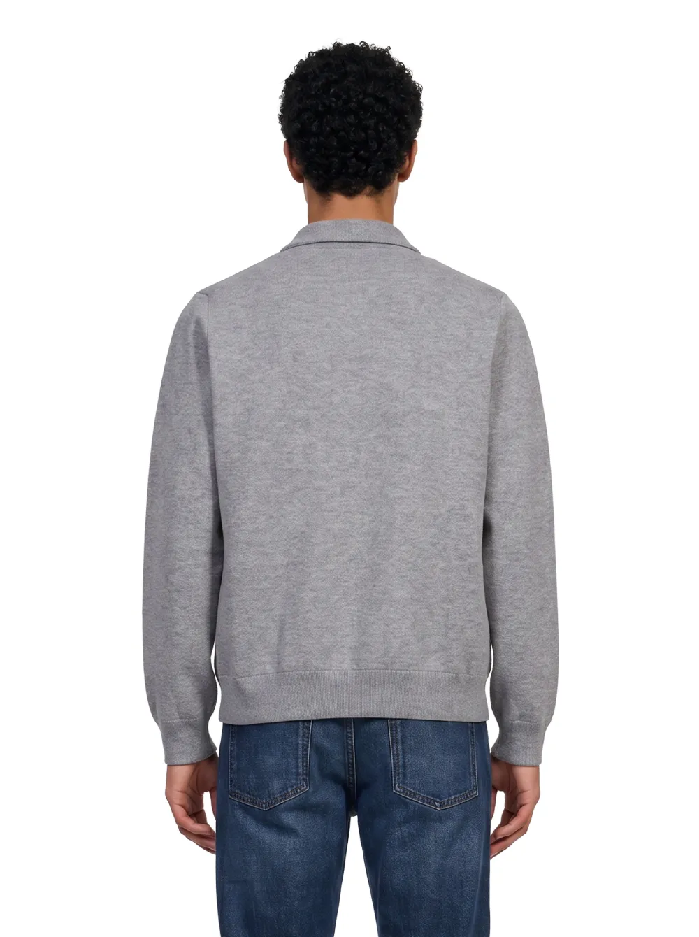 Lardini Jack met rits en overhemdkraag Grijs
