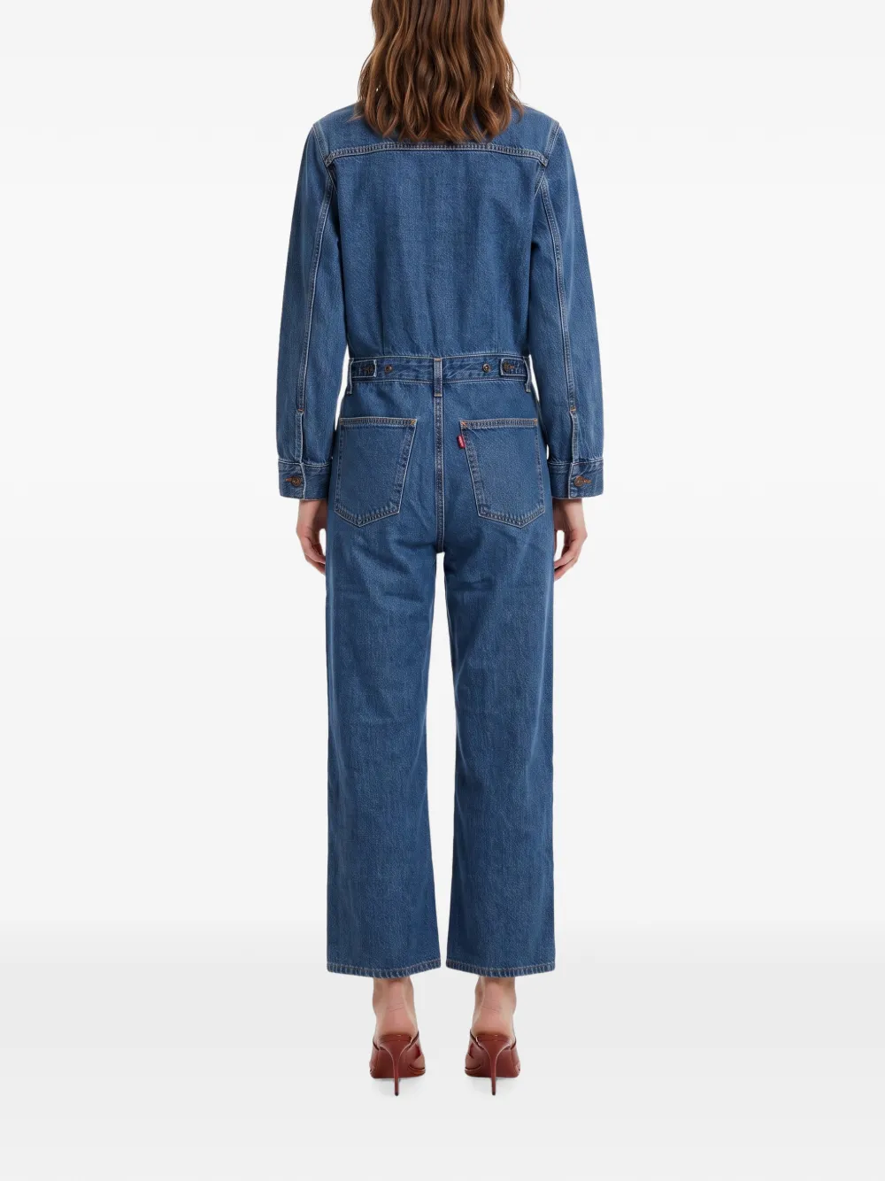 Levi's Heritage button-up denim jumpsuit Blauw