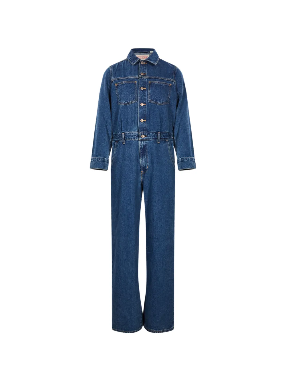 Levi's Heritage Button-up Denim Jumpsuit In Blue