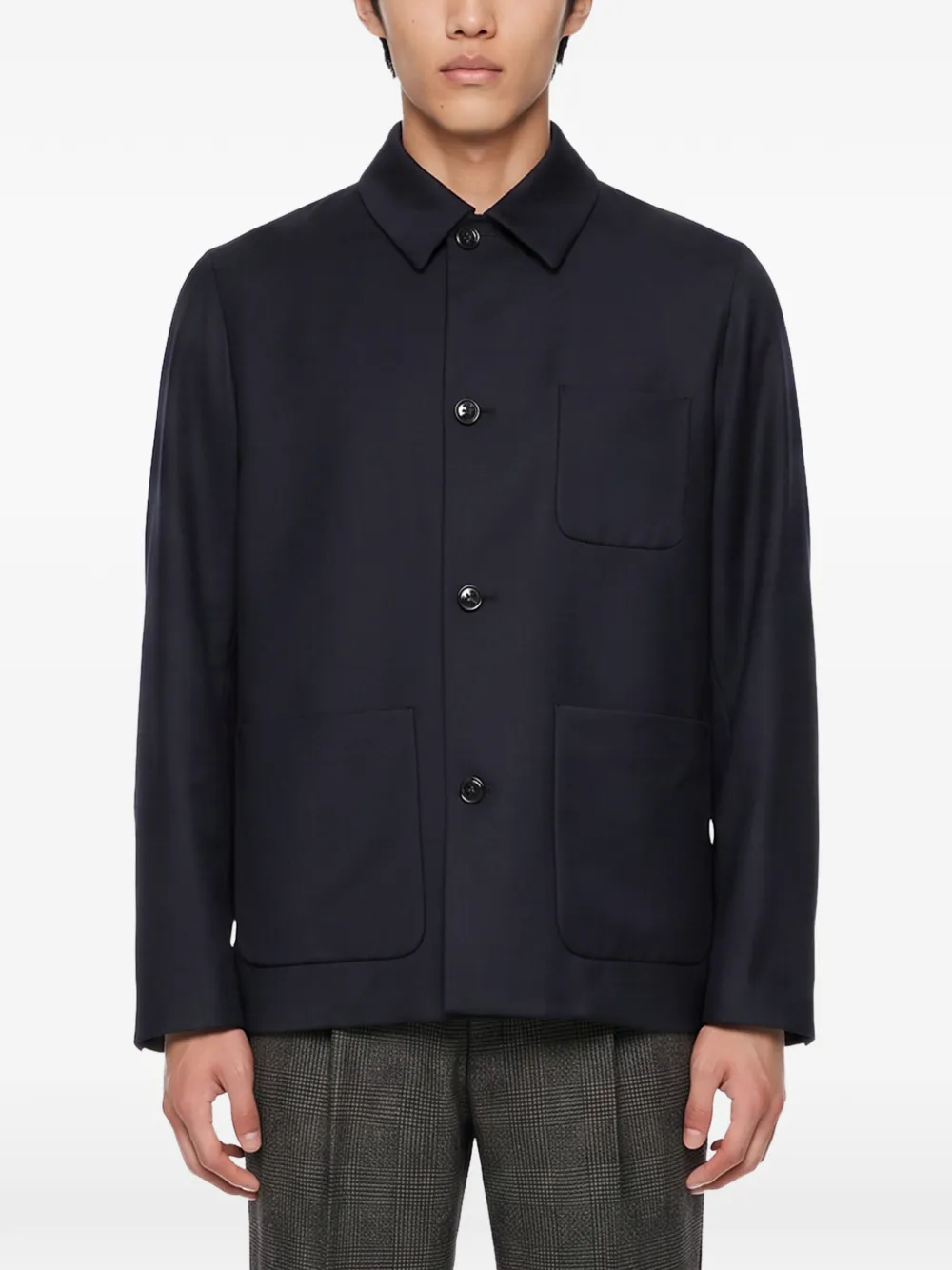 Lardini Stone patch-pocket shirt jacket