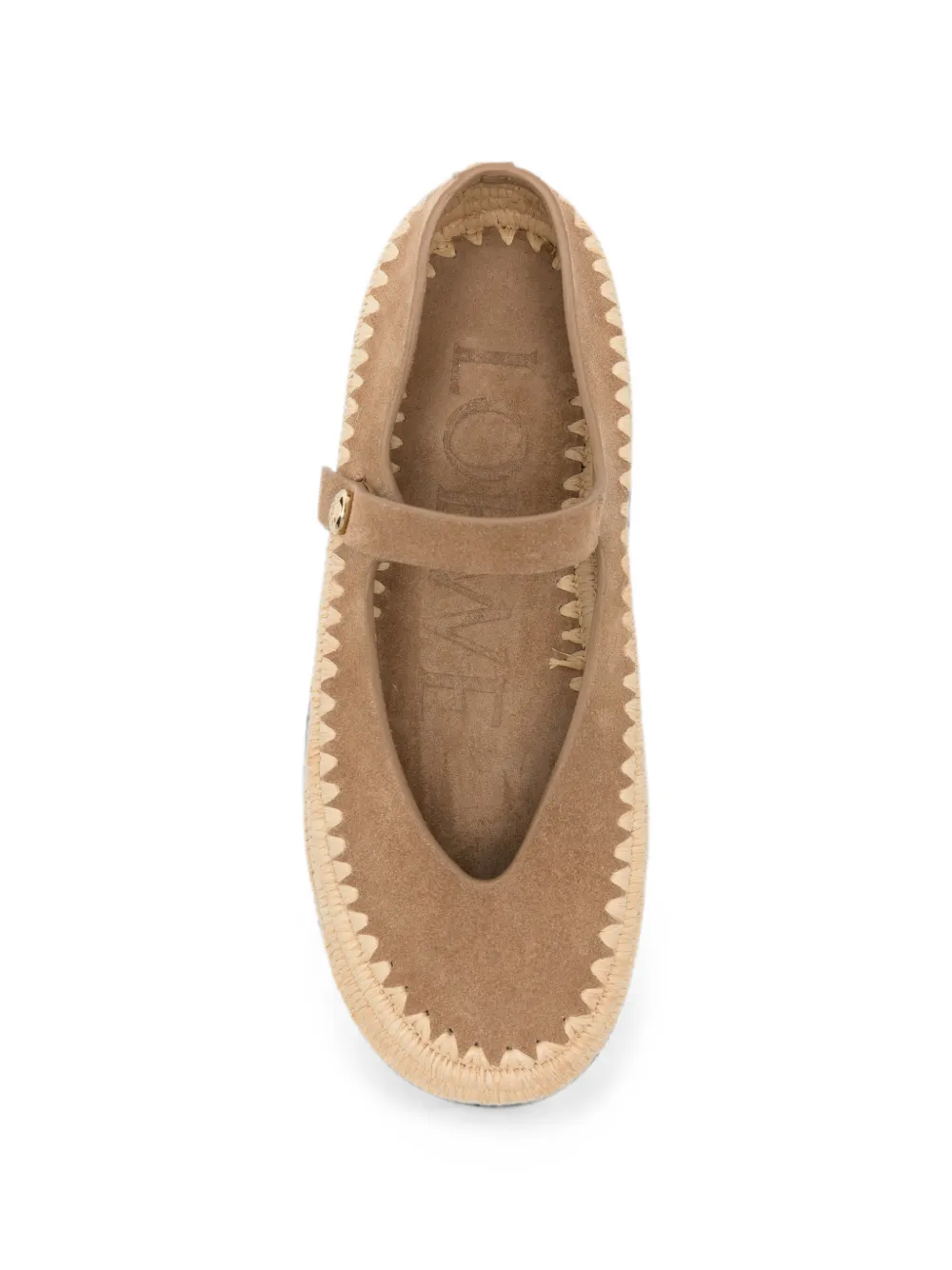 LOEWE Rio Mary -Jane woven-trim ballet flats Beige