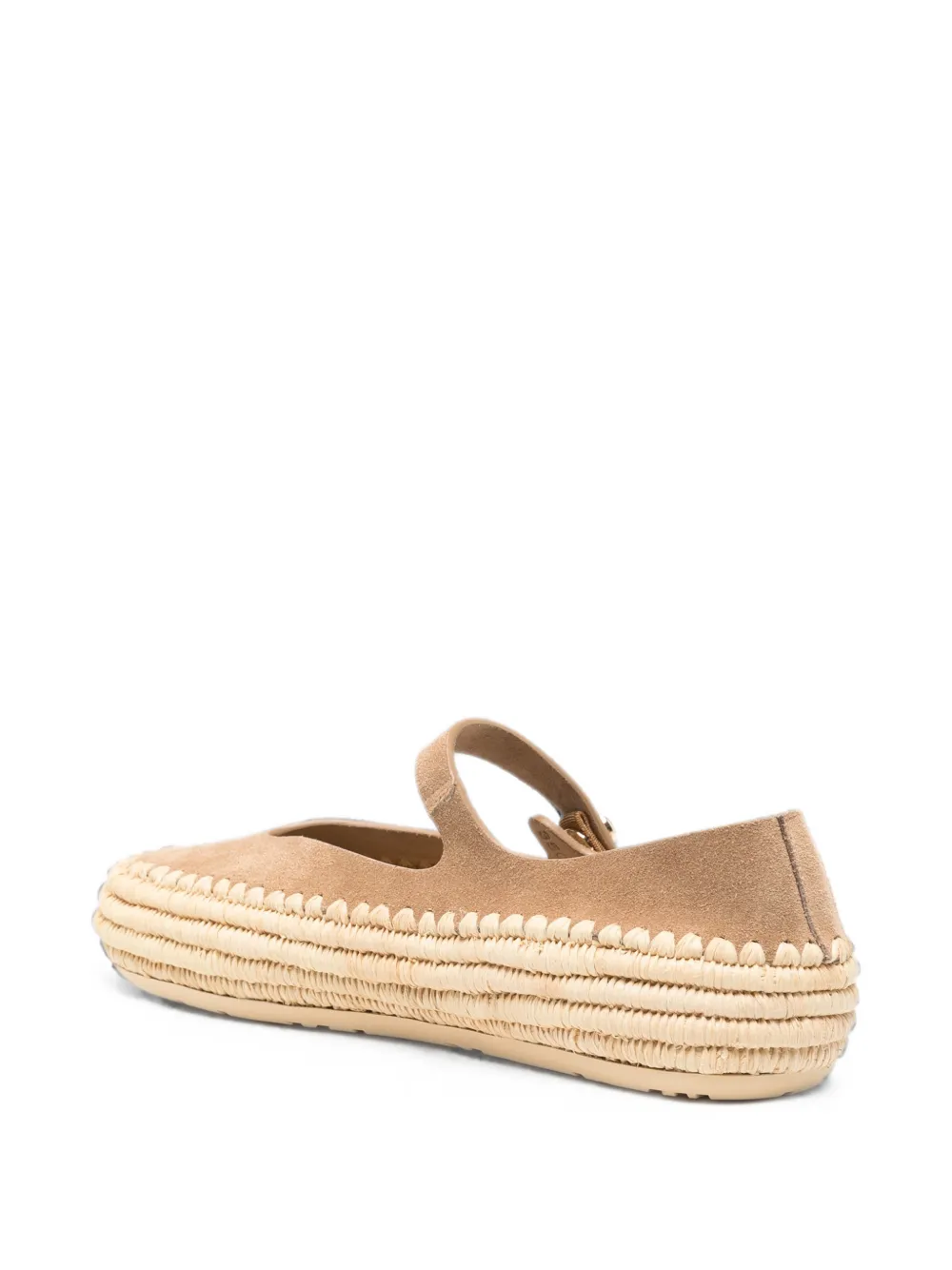 LOEWE Rio Mary -Jane woven-trim ballet flats Beige