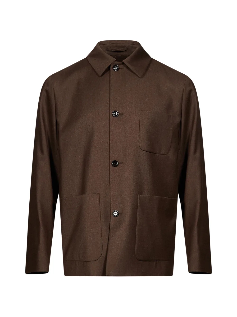 Lardini patch-pocket shirt jacket