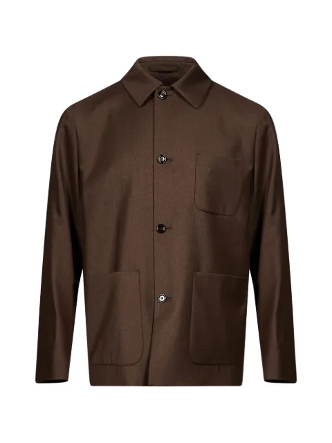Lardini patch-pocket shirt jacket