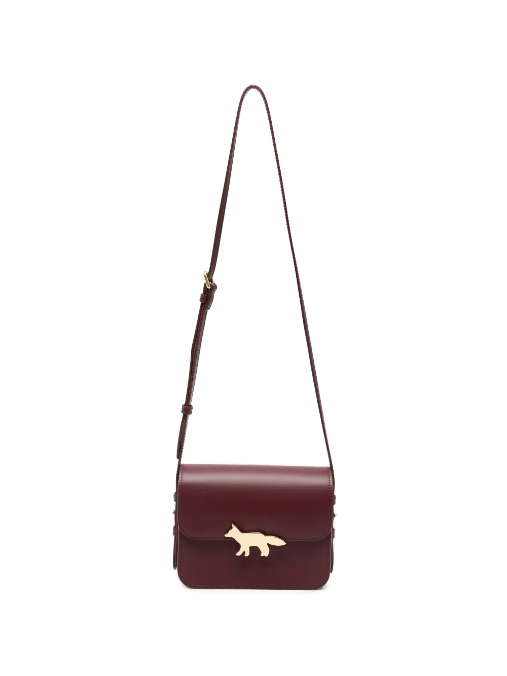 Maison Kitsuné fox-plaque leather shoulder bag - Viola