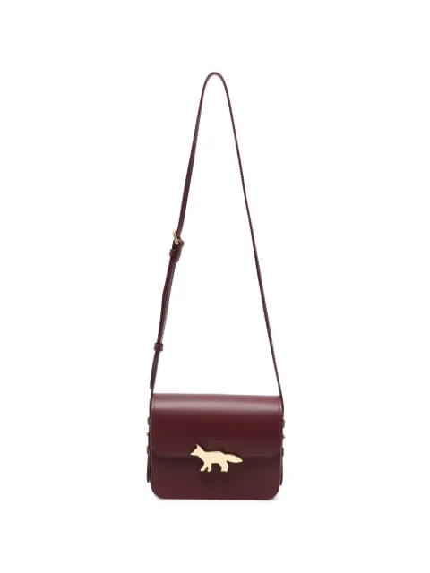 Maison Kitsuné fox-plaque leather shoulder bag