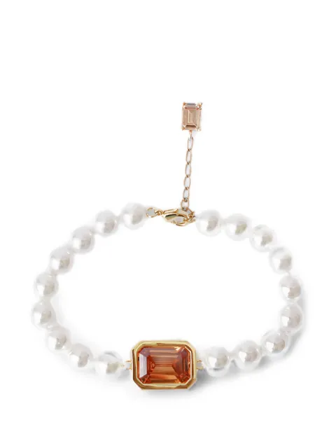 Izabel Display pearl-embellished crystal-pendant bracelet
