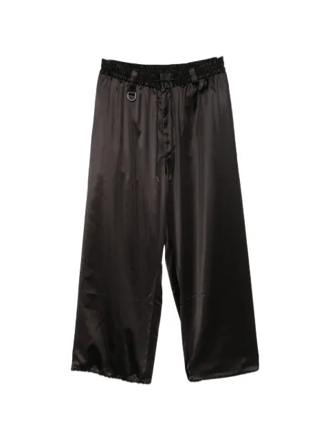 Y-3 drawstring satin trousers