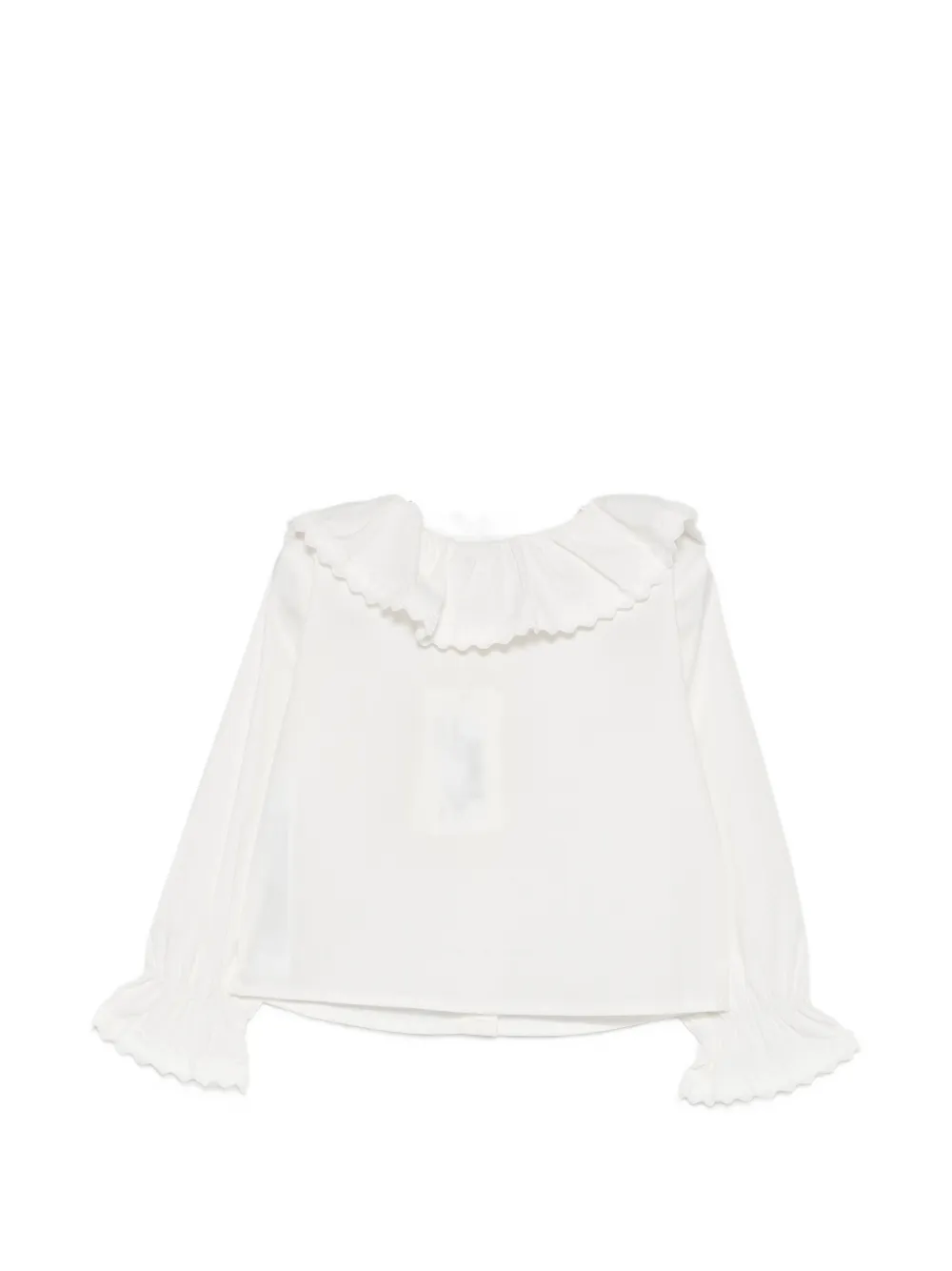 TWINSET Kids Baby's popeline shirt met ruches Wit