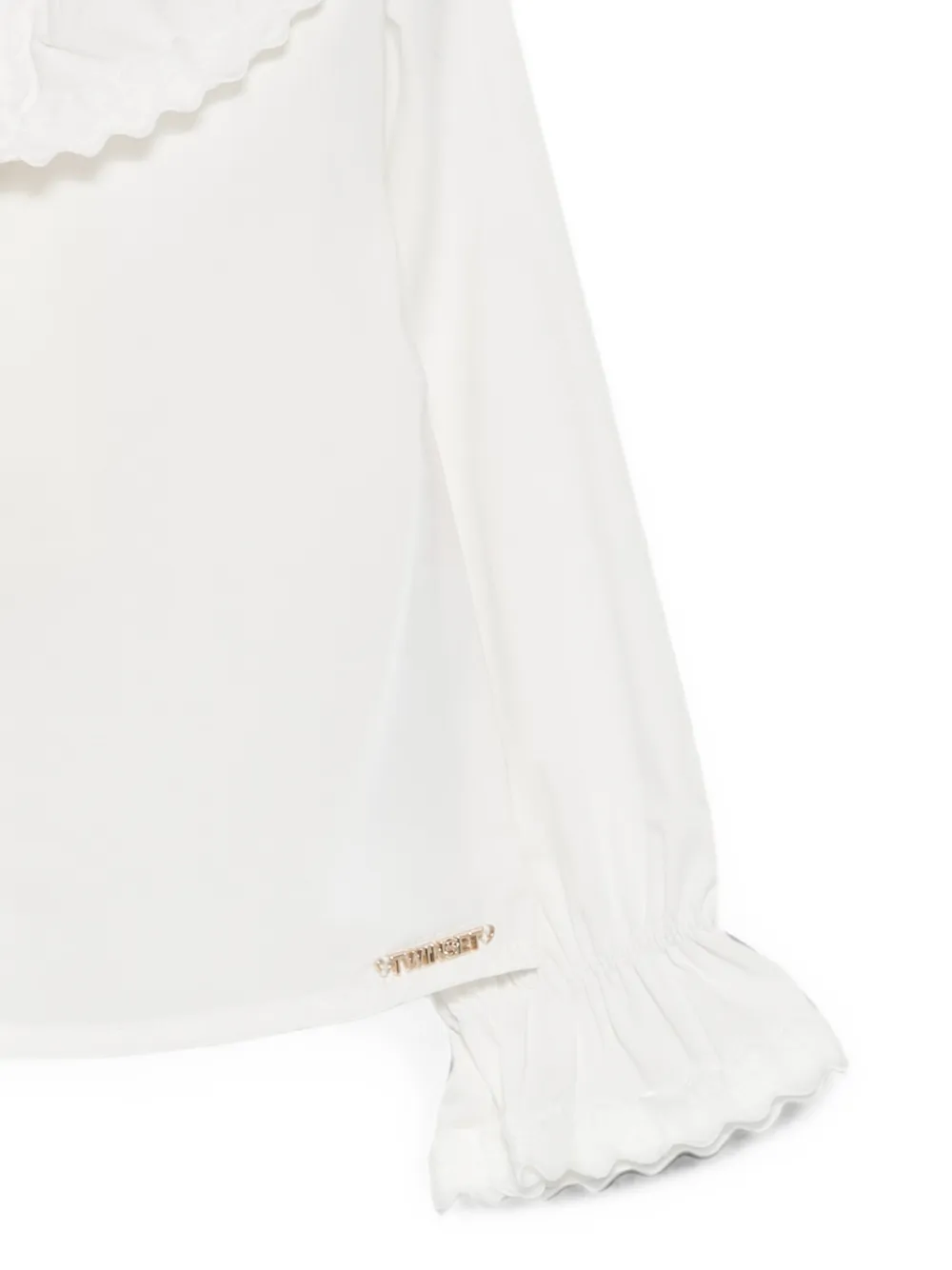 TWINSET Kids Baby's popeline shirt met ruches Wit