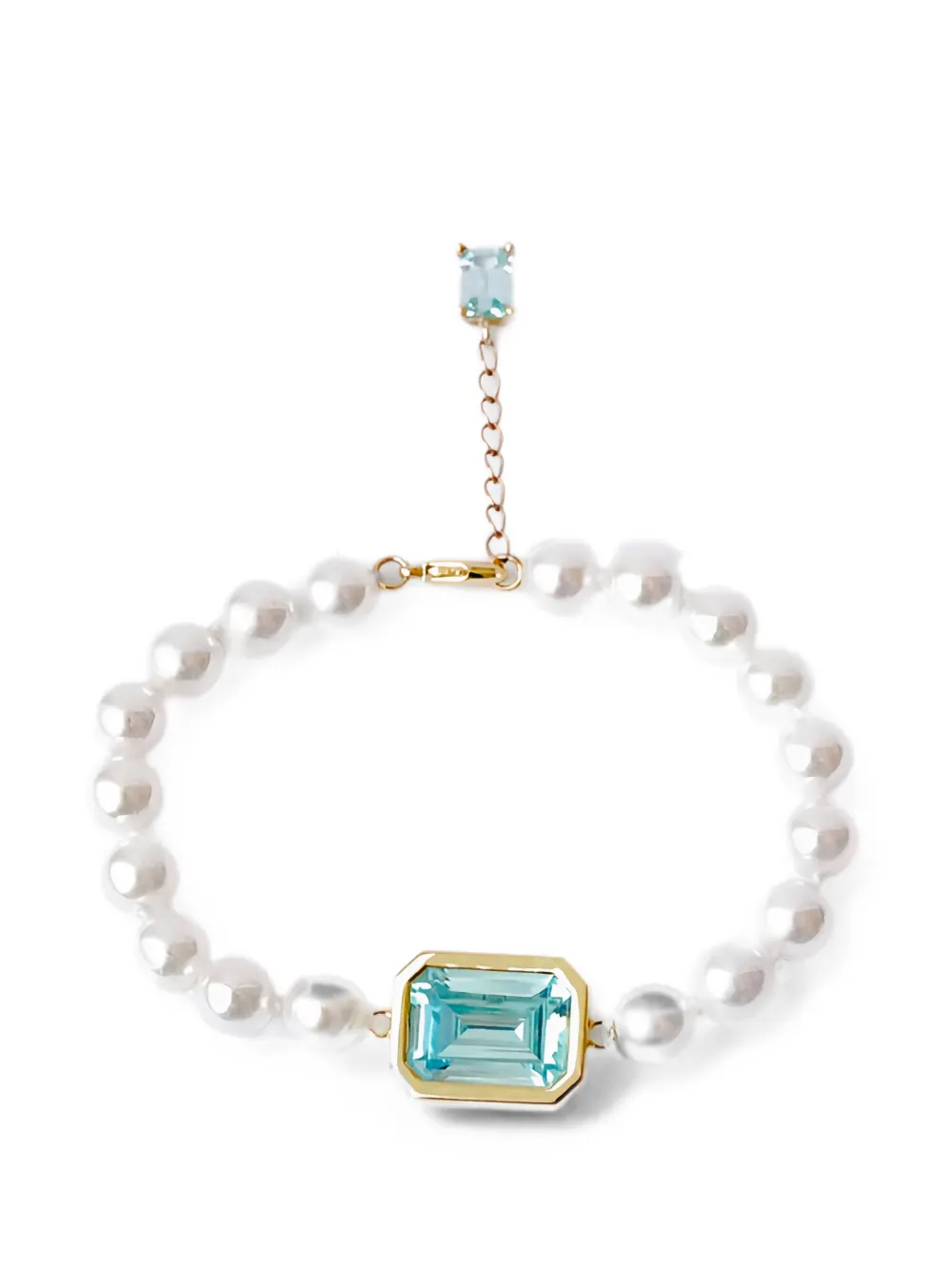 Izabel Display Mega pearl-embellished crystal bracelet - Oro