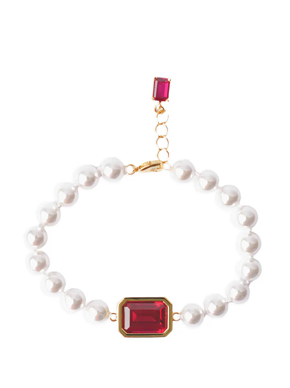 Izabel Display Mega crystal-embellished bracelet - Weiß