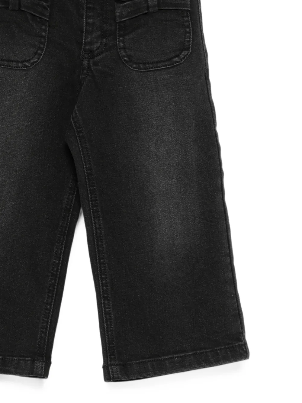 TWINSET Kids Jeans met vervaagd effect en strik-detail Zwart