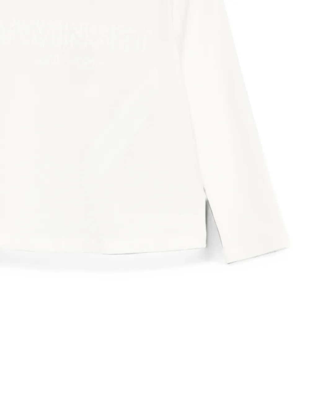 TWINSET Kids Baby's regular T-shirt met geborduurd logo Beige