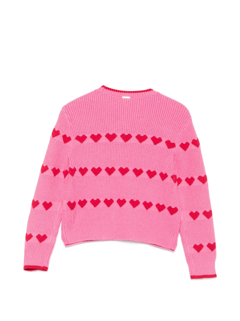 TWINSET Kids Baby's trui met hart-jacquard Roze