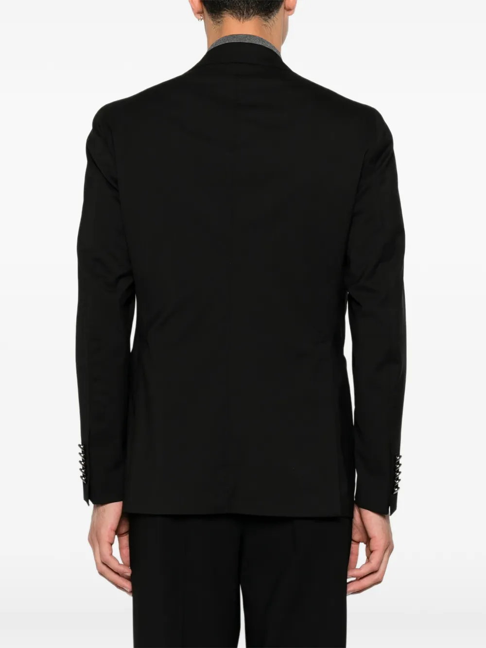 Tagliatore single-breasted peak-lapel blazer Zwart