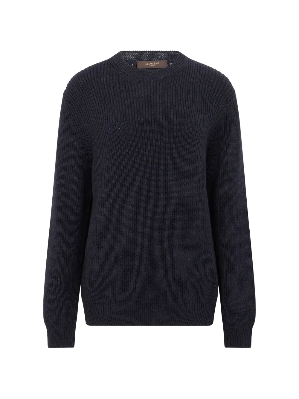 slowear ribbed-knit crew-neck sweater - Blau