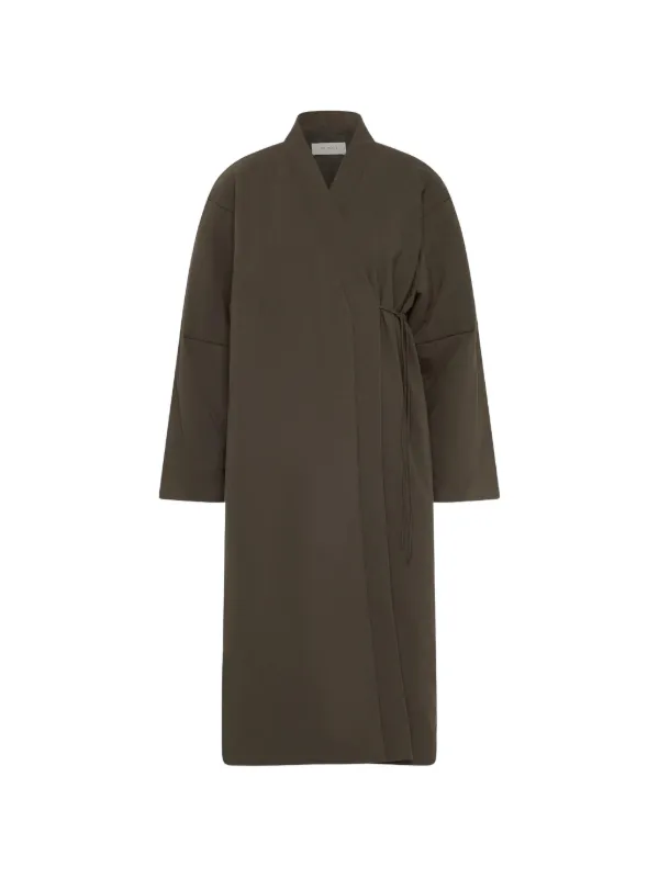 St. Agni Pillow Wrap Coat in Brown